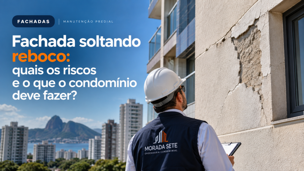 Fachada soltando reboco: quais os riscos e o que o condomínio deve fazer?